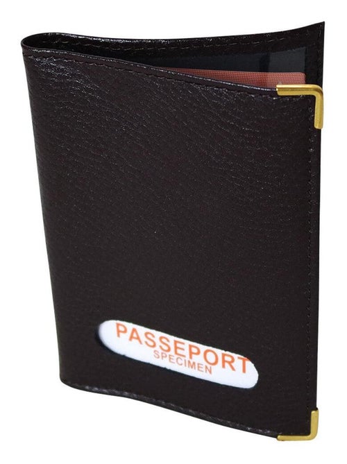 Protège-passeport cuir - Kiabi