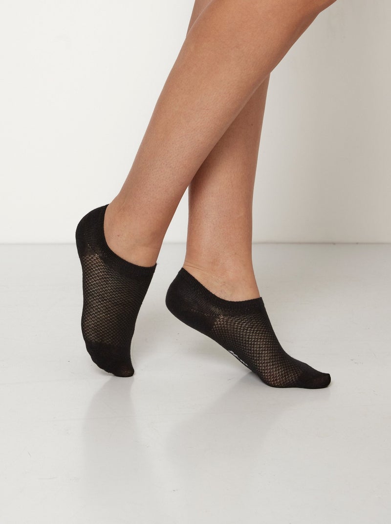 Protège-pieds en coton majoritaire - AFIBEL Noir - Kiabi