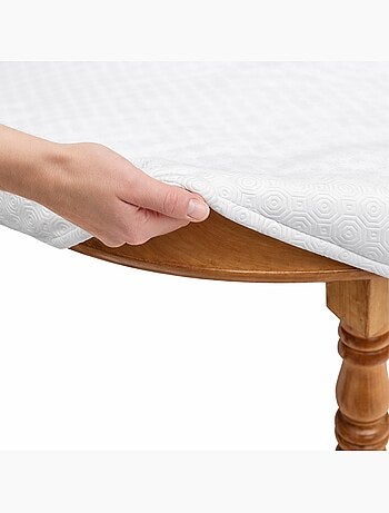 Protège-table sous-nappe ovale élastiqué et imperméable