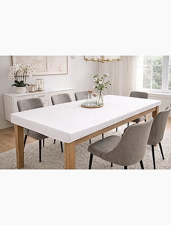 Protège-table sous-nappe ovale élastiqué et imperméable