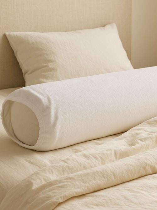 Protège traversin molleton 100% coton - Kiabi