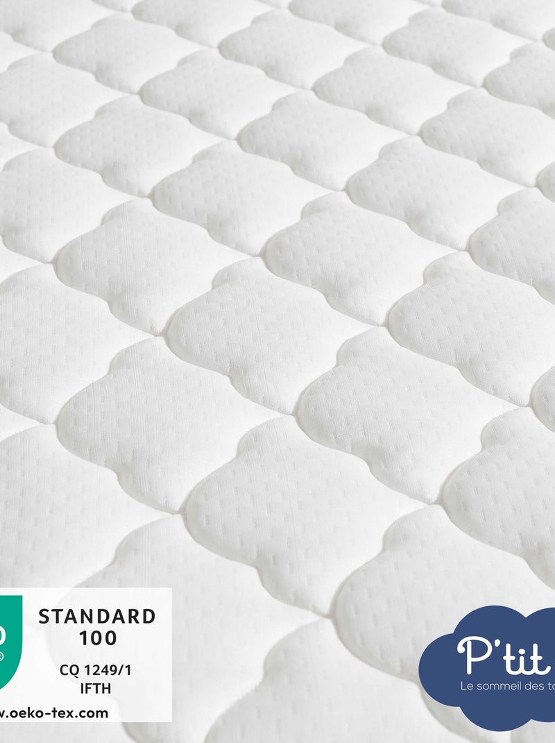 P'tit Lit - Matelas Bébé/Enfant Croissance | 70x140 cm | Déhoussable Blanc - Kiabi