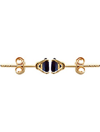 Puces d'oreilles pierre bleue