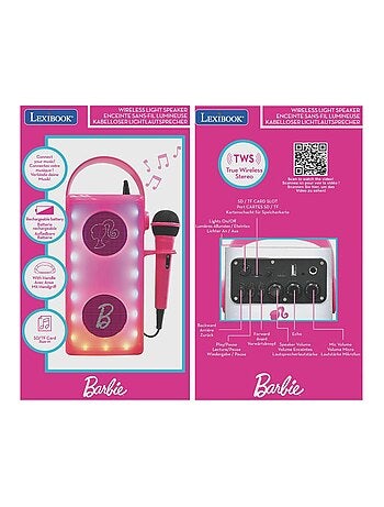 Puissante enceinte Bluetooth lumineuse Barbie avec micro