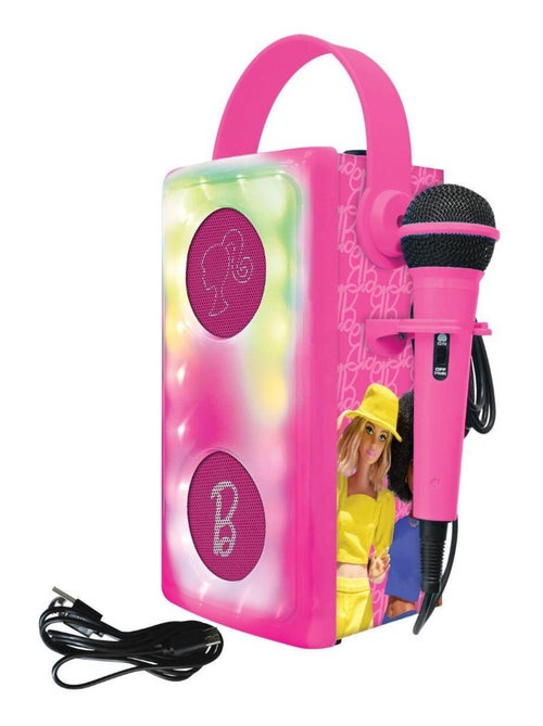 Puissante enceinte Bluetooth lumineuse Barbie avec micro - Kiabi