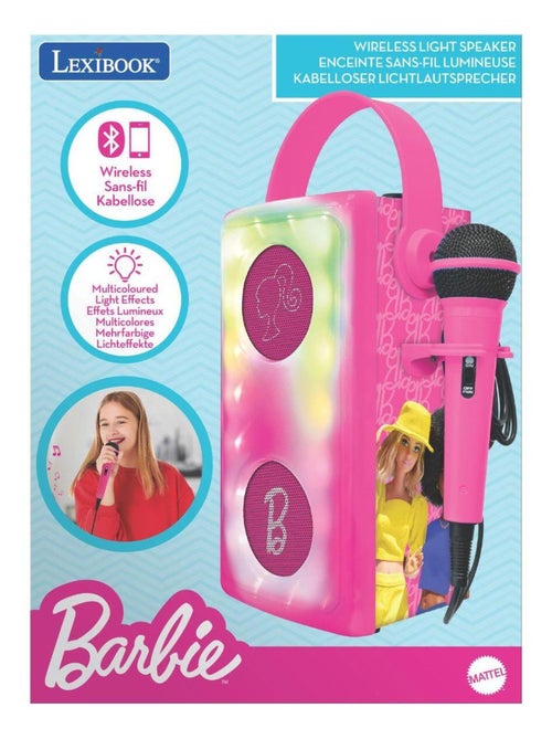 Puissante enceinte Bluetooth lumineuse Barbie avec micro - Kiabi