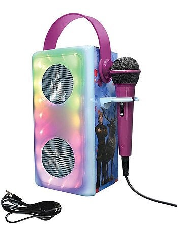 Puissante enceinte Bluetooth lumineuse La Reine des Neiges avec micro
