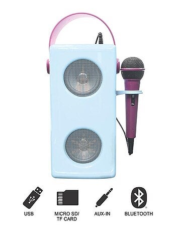 Puissante enceinte Bluetooth lumineuse La Reine des Neiges avec micro