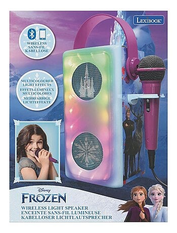 Puissante enceinte Bluetooth lumineuse La Reine des Neiges avec micro