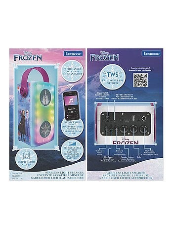 Puissante enceinte Bluetooth lumineuse La Reine des Neiges avec micro