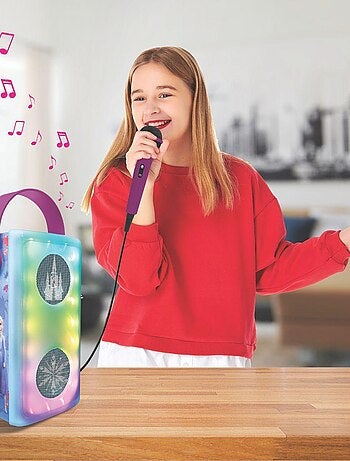 Puissante enceinte Bluetooth lumineuse La Reine des Neiges avec micro