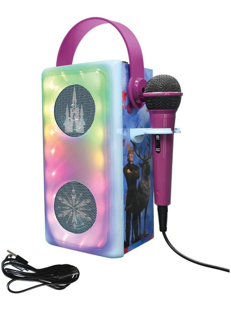 Puissante enceinte Bluetooth  lumineuse La Reine des Neiges avec micro Bleu - Kiabi