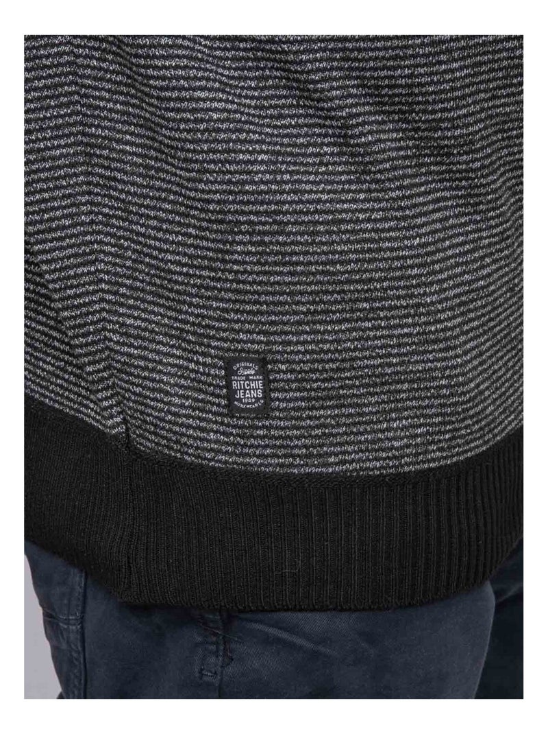 Pul col bouton LATOJACK Gris - Kiabi