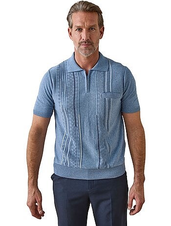 Pul polo jacquard zippé homme - DAXON