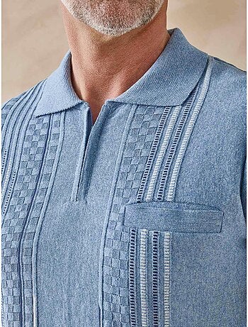 Pul polo jacquard zippé homme - DAXON