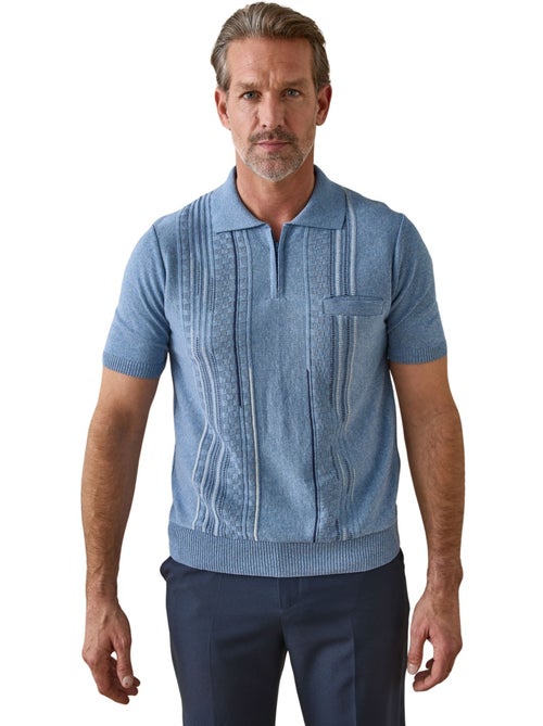 Pul polo jacquard zippé homme - DAXON - Kiabi