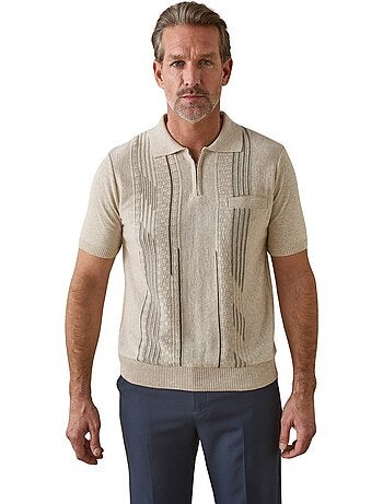 Pul polo jacquard zippé homme - DAXON