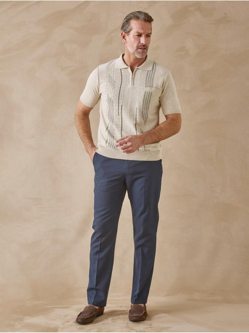 Pul polo jacquard zippé homme - DAXON - Kiabi