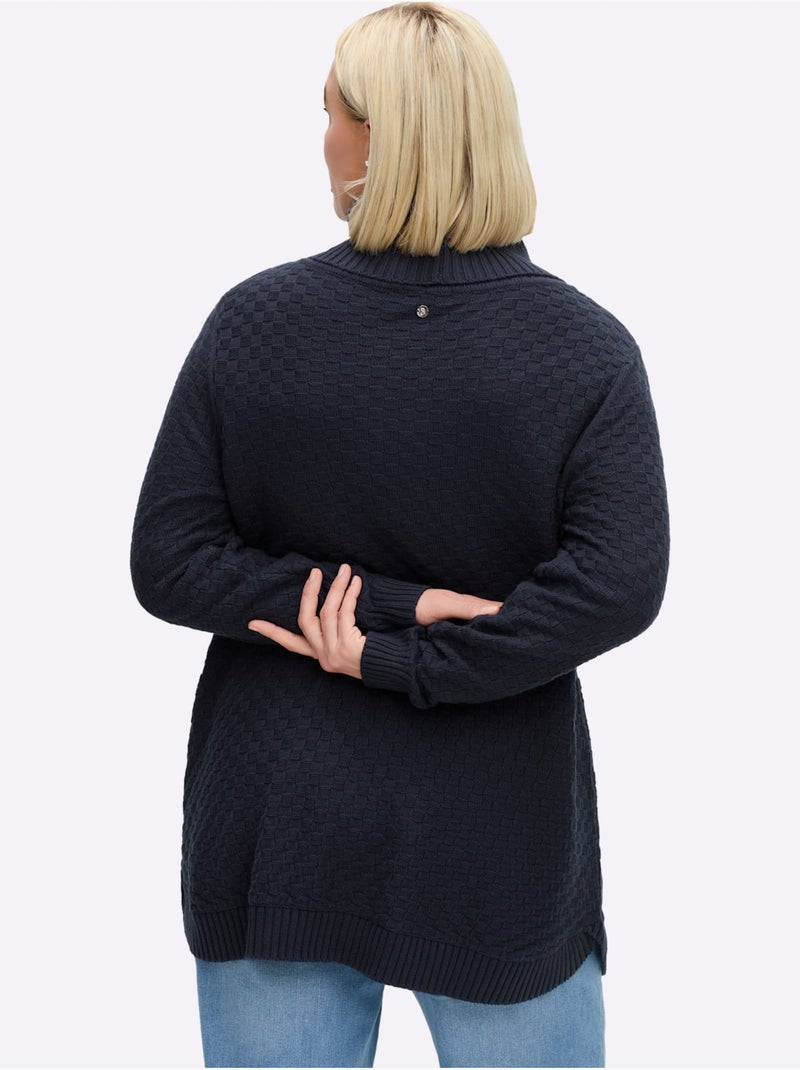 Pull - taille standard - sheego Bleu foncé - Kiabi