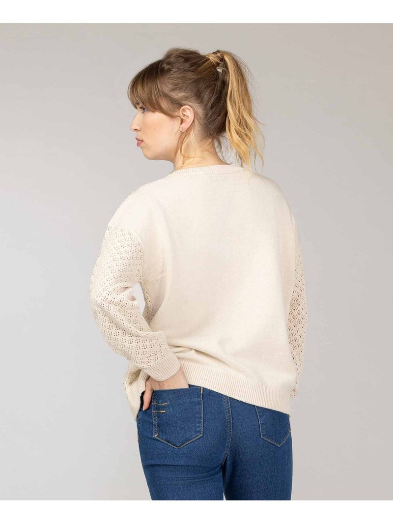 Pull - Terre de Marins Beige - Kiabi