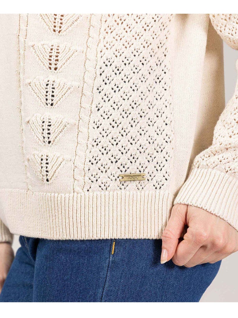 Pull - Terre de Marins Beige - Kiabi