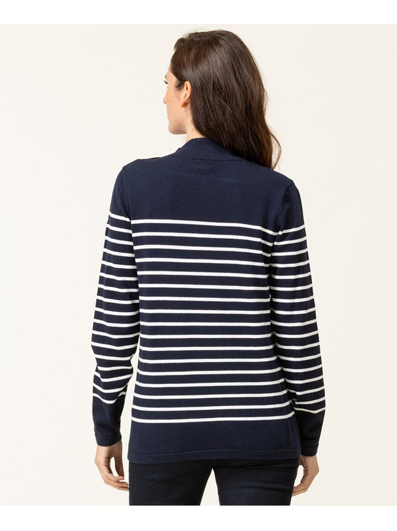 Pull - Terre de Marins Blanc Bleu - Kiabi