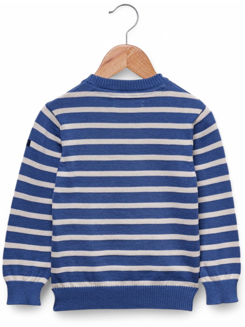 Pull - terre de marins Blanc Bleu - Kiabi