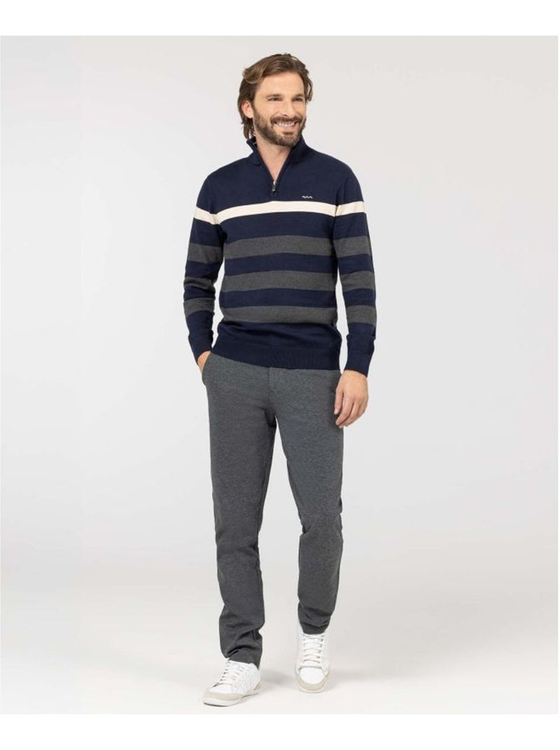 Pull - Terre de Marins Bleu Gris - Kiabi