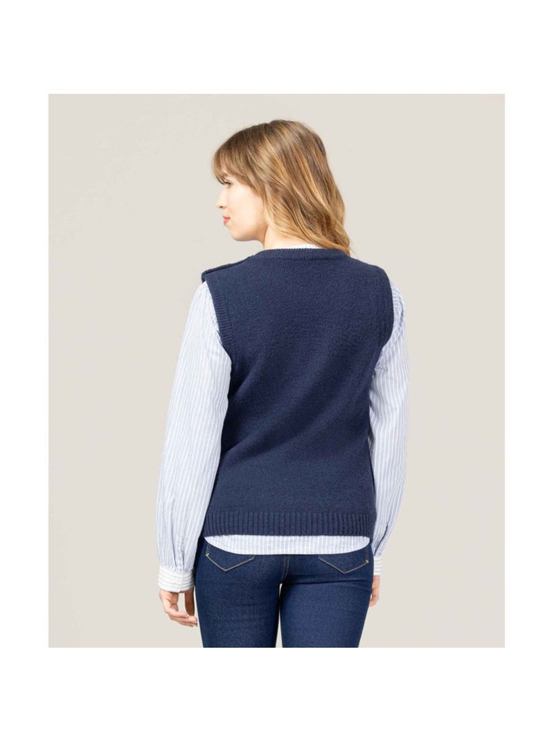 Pull - Terre de Marins Bleu marine - Kiabi