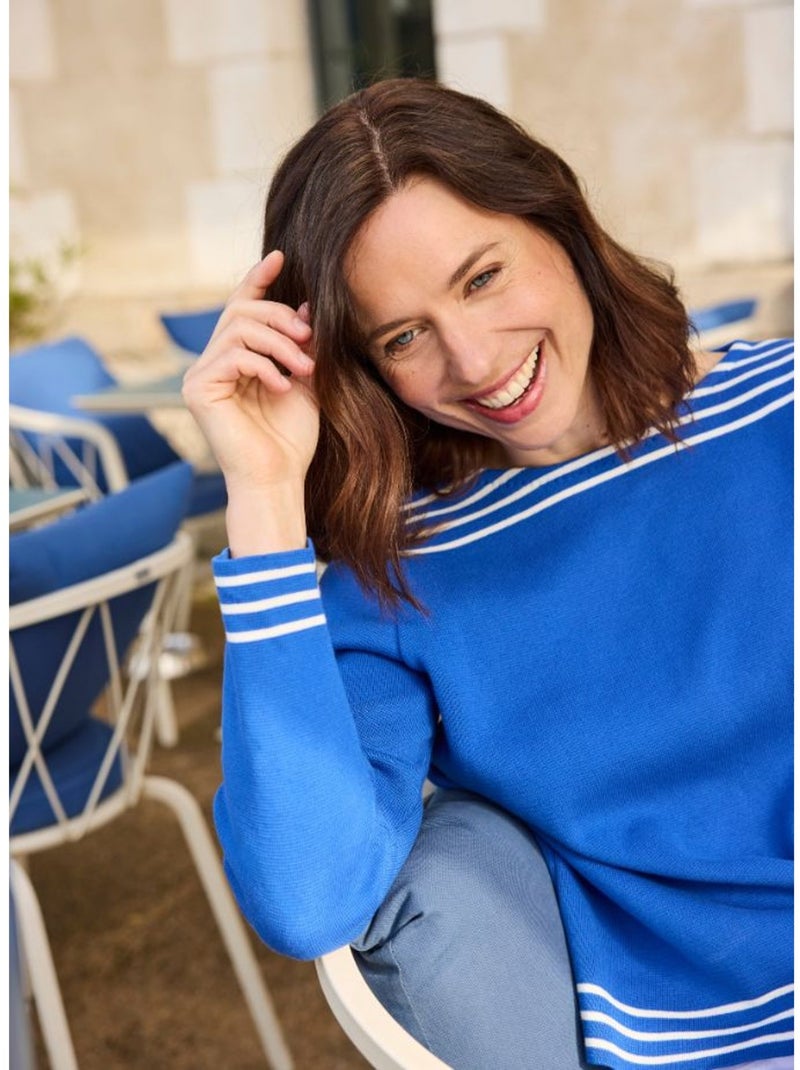 Pull - terre de marins Bleu - Kiabi