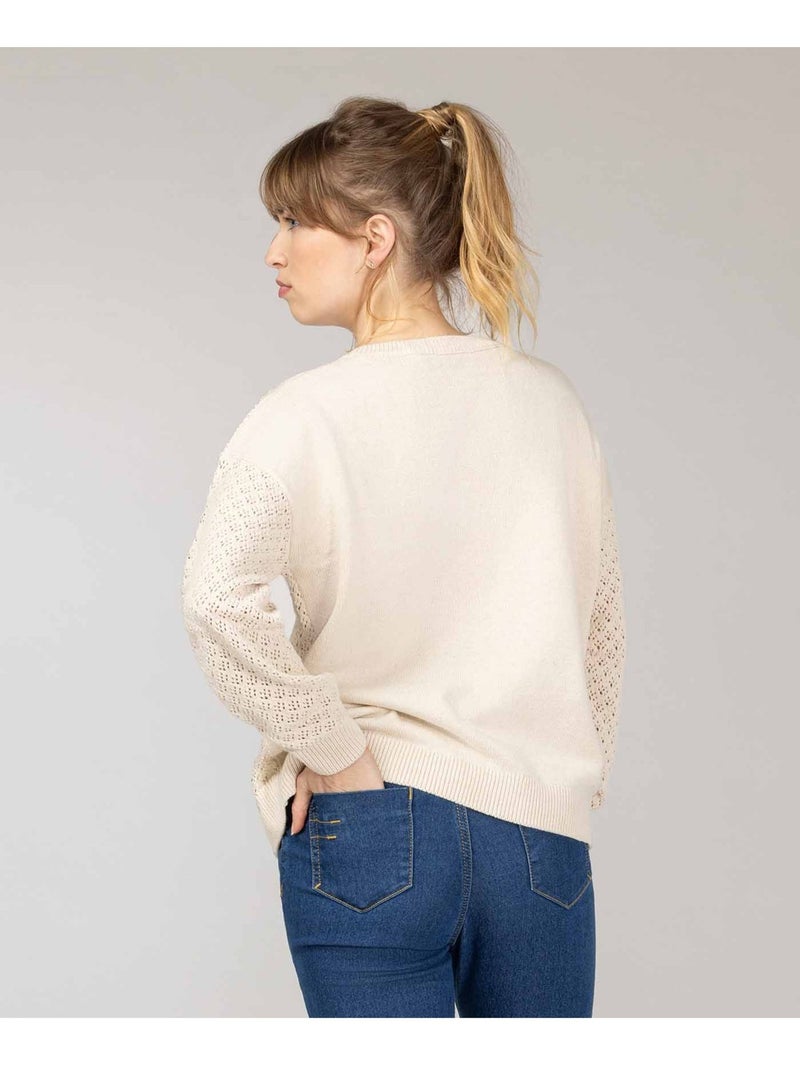 Pull - Terre de Marins Ecru - Kiabi