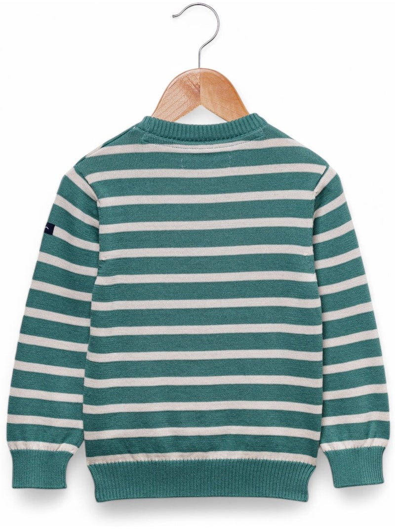 Pull - terre de marins Gris Kaki - Kiabi
