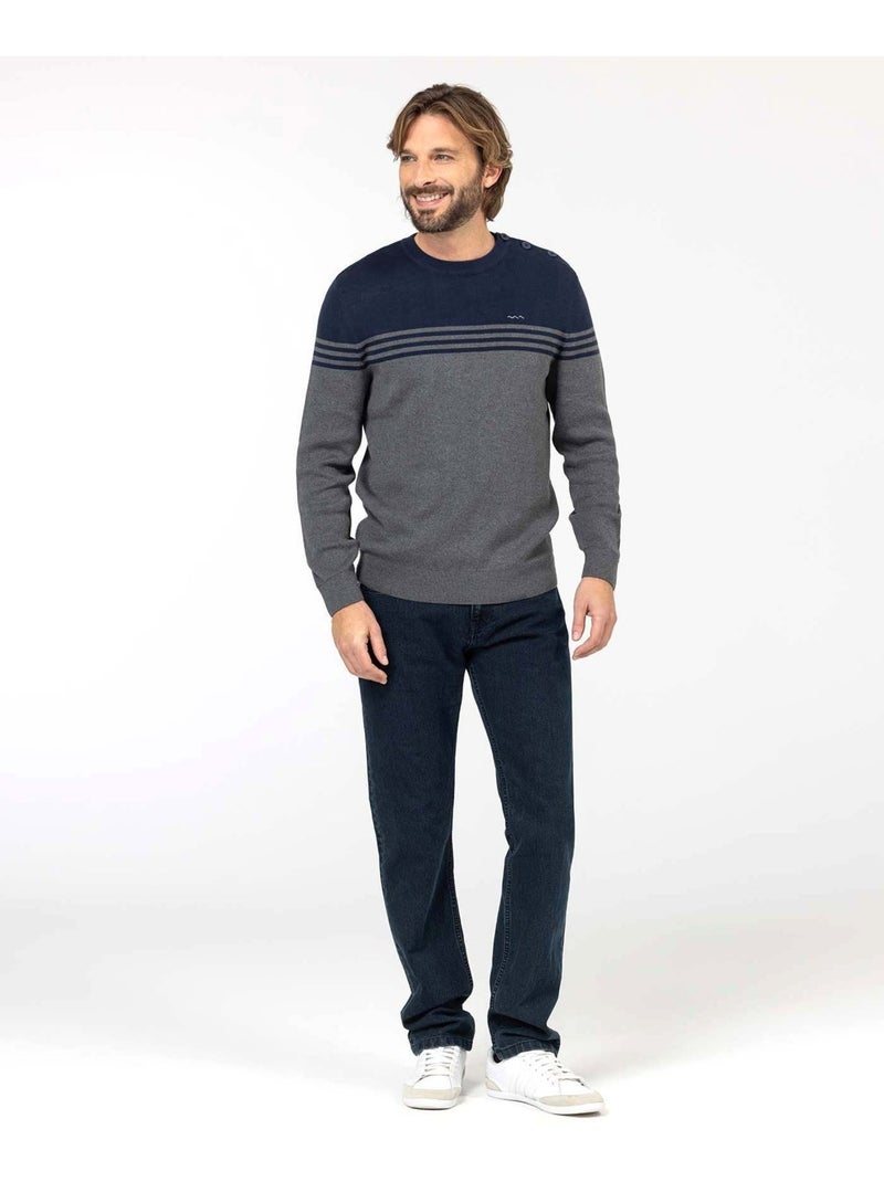 Pull - Terre de Marins Gris - Kiabi