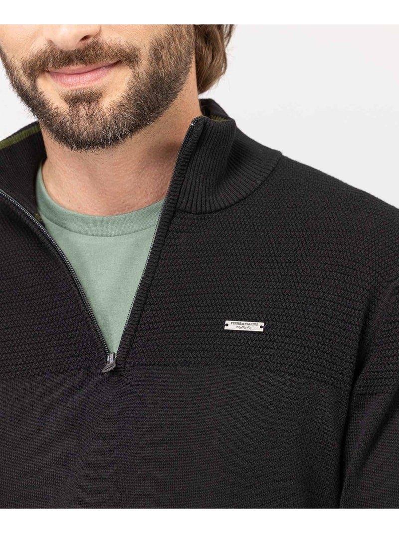 Pull - Terre de Marins Noir - Kiabi
