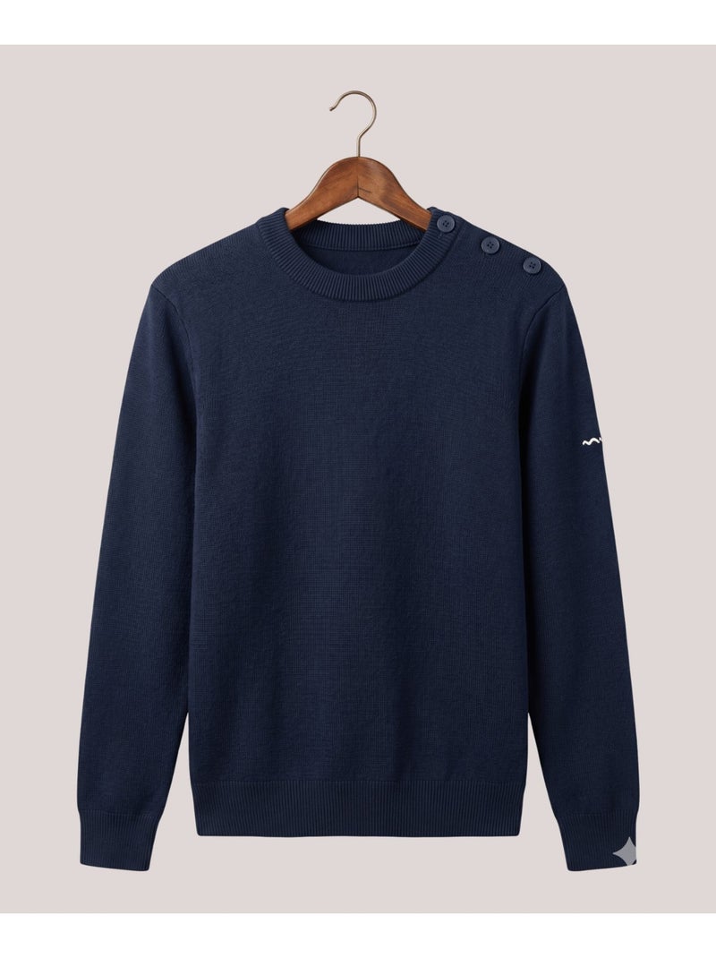 Pull 100% coton - Terre de Marins Bleu - Kiabi