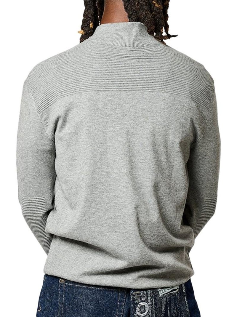 Pull 1/2 Zip Homme Kaporal Gris Argenté - Kiabi