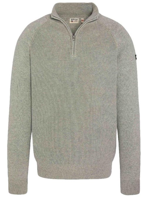 Pull 14 zip Homme Schott Plali - Kiabi Pull 14 zip Homme Schott Plali - Kiabi