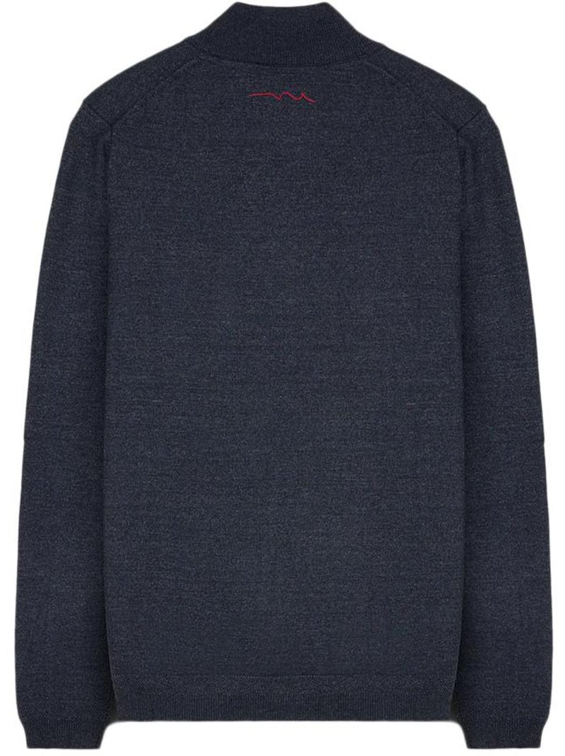Pull 1/4 Zip Homme Teddy Smith Bleu marine - Kiabi