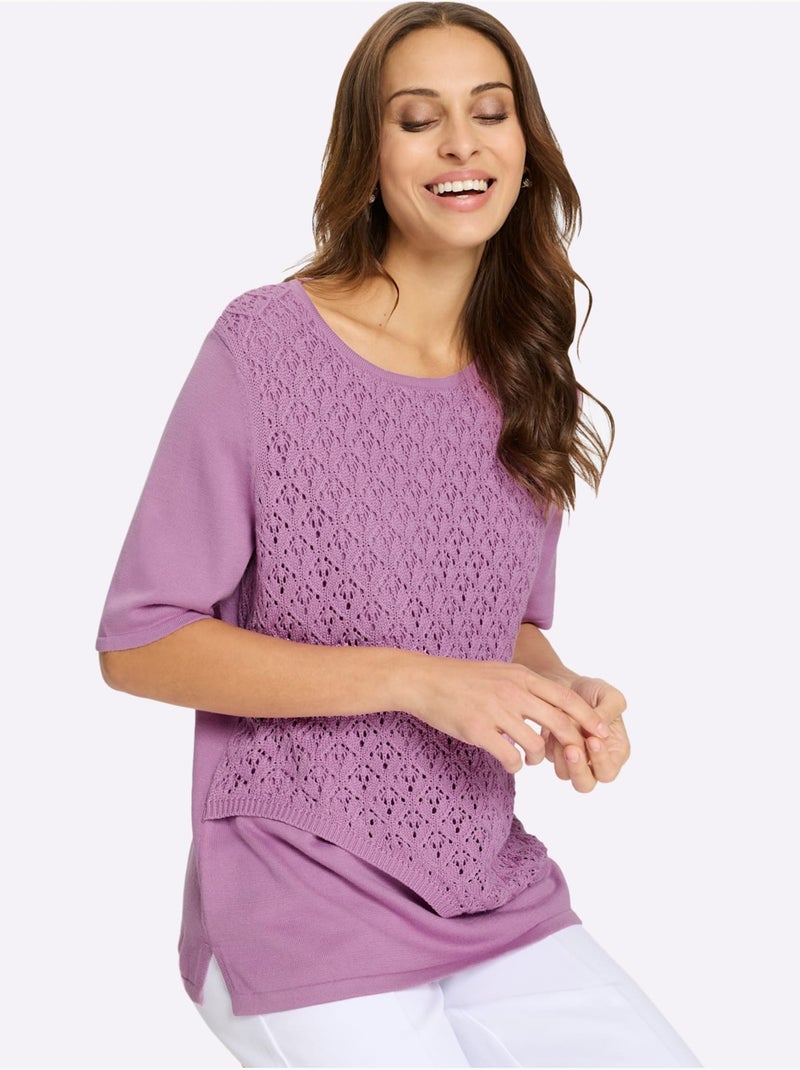 Pull 2 En 1 Aspect 2 En 1 - Taille Standard - Witt Rose - Kiabi