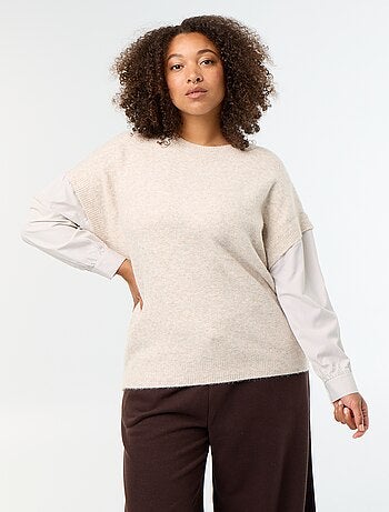 Pull 2-en-1 avec chemise