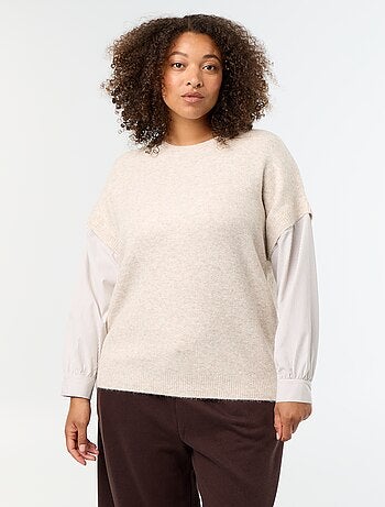 Pull 2-en-1 avec chemise