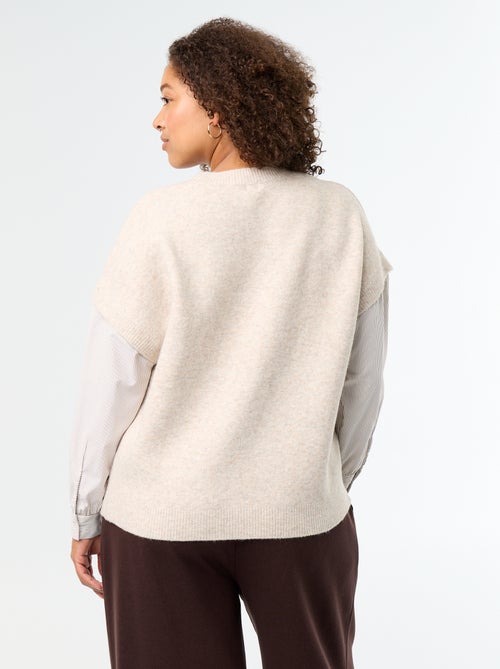 Pull 2-en-1 avec chemise - Kiabi