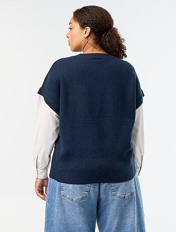 Pull 2-en-1 avec chemise