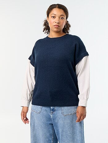 Pull 2-en-1 avec chemise