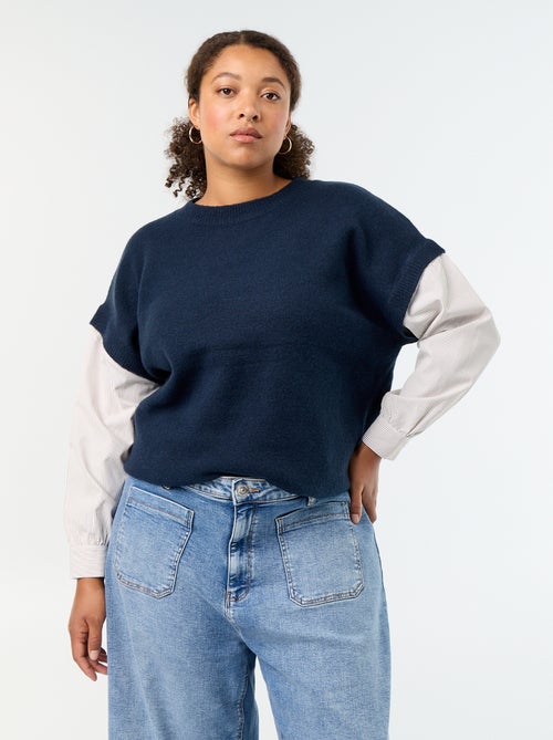 Pull 2-en-1 avec chemise - Kiabi