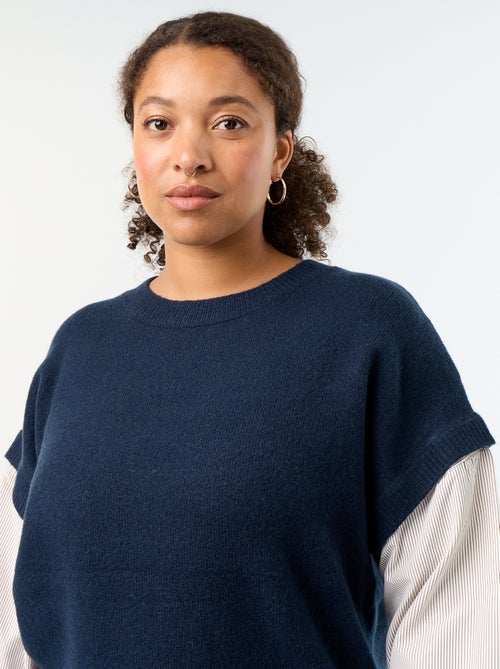 Pull 2-en-1 avec chemise - Kiabi