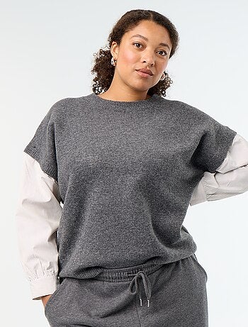 Pull 2-en-1 avec chemise