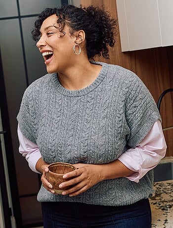 Pull 2-en-1 avec chemise