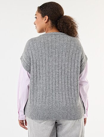 Pull 2-en-1 avec chemise