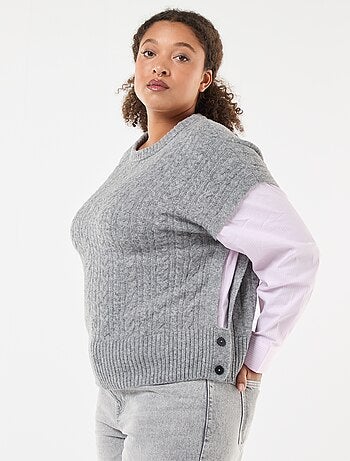 Pull 2-en-1 avec chemise